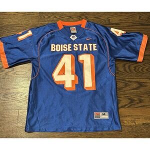 BOISE STATE Unoversity BRONCOs Bsu Jersey Medium Boys Youth #41 Retro Nike Team